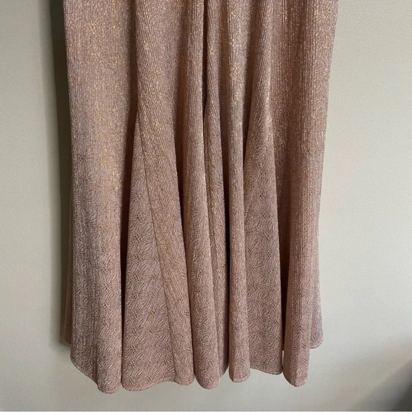 Anthropologie Dress The Population Rose Gold Loreley Delilah Midi Dress Medium - Picture 9 of 16